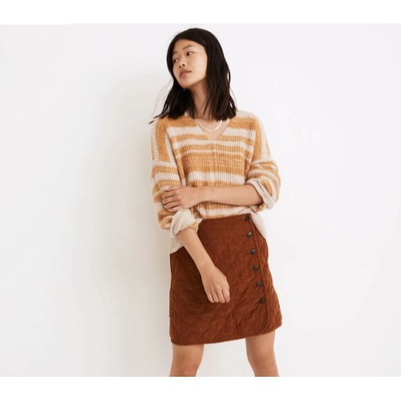 Madewell Dresses & Skirts - Madewell Women's Corduroy Quilted Mini Skirt Size 12